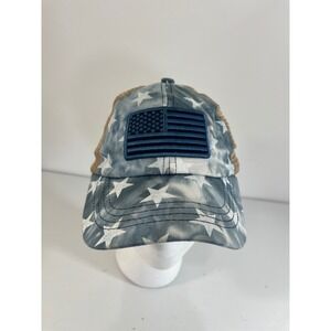 American Flag Star‎ Blue C.C hat pony tail adjustable baseball hat casual spring